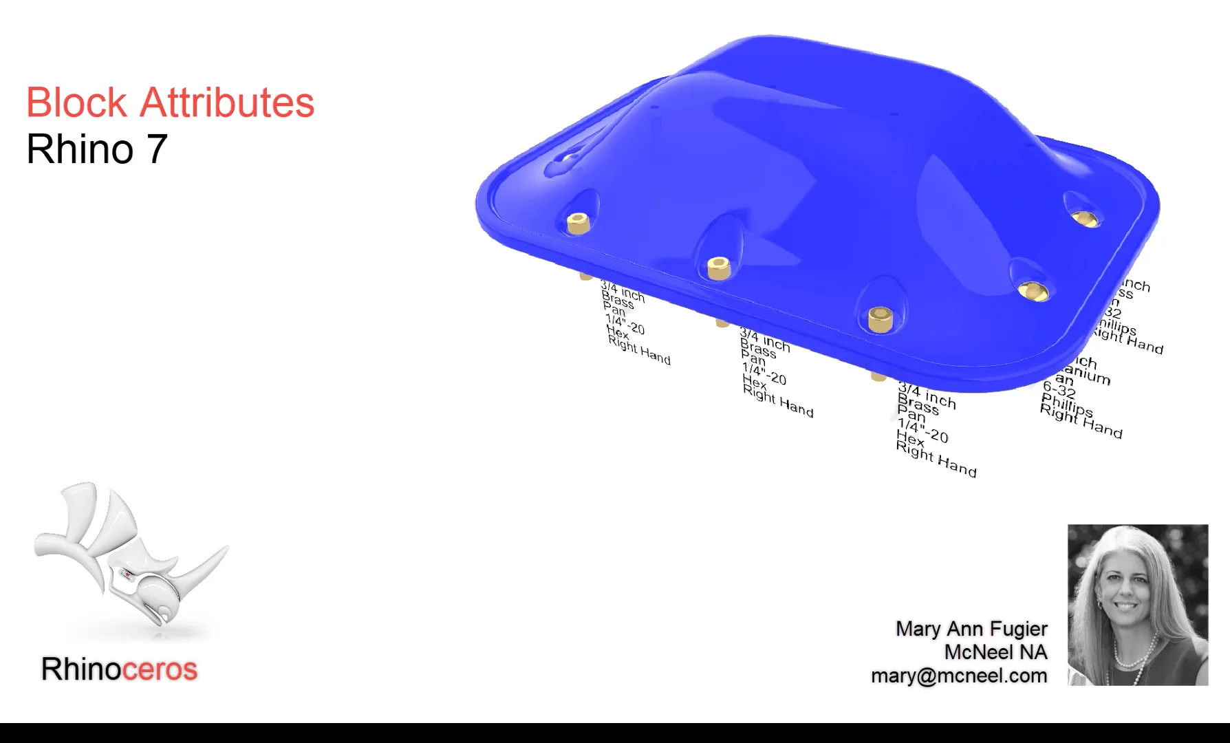 Rhino Block Tutorial Rhino 7 Block Attributes on Vimeo