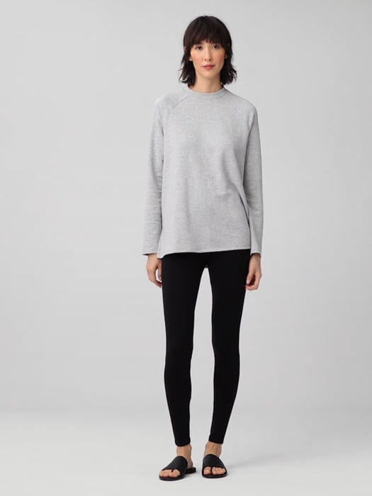 Cozy Brushed Terry Hug Raglan-Sleeve Top | EILEEN FISHER