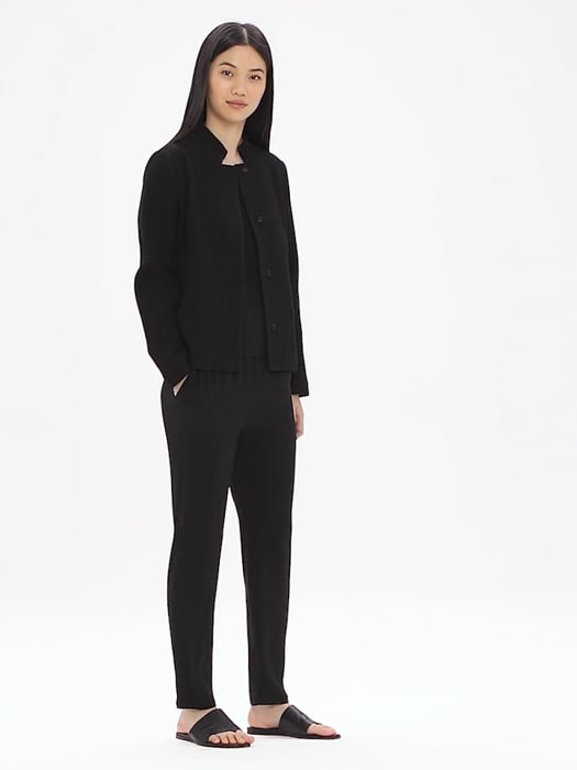 Eileen fisher tencel 2025 stretch grid long jacket