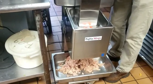 How is the Chicken Ninja Meat Slicer Machine work? 
