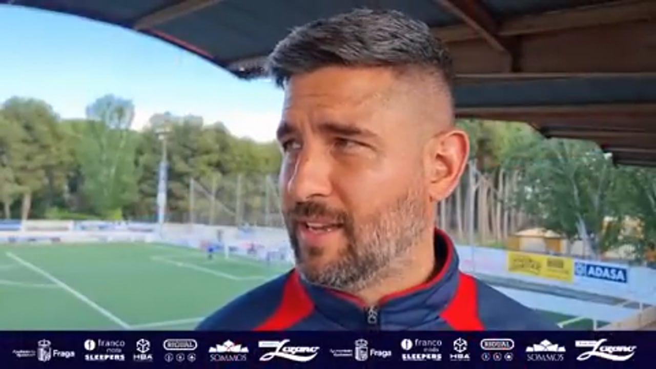 Rodrigo Betrián, técnico de la UD Fraga analiza, en la previa del encuentro de este domingo frente al líder, el Tamarite