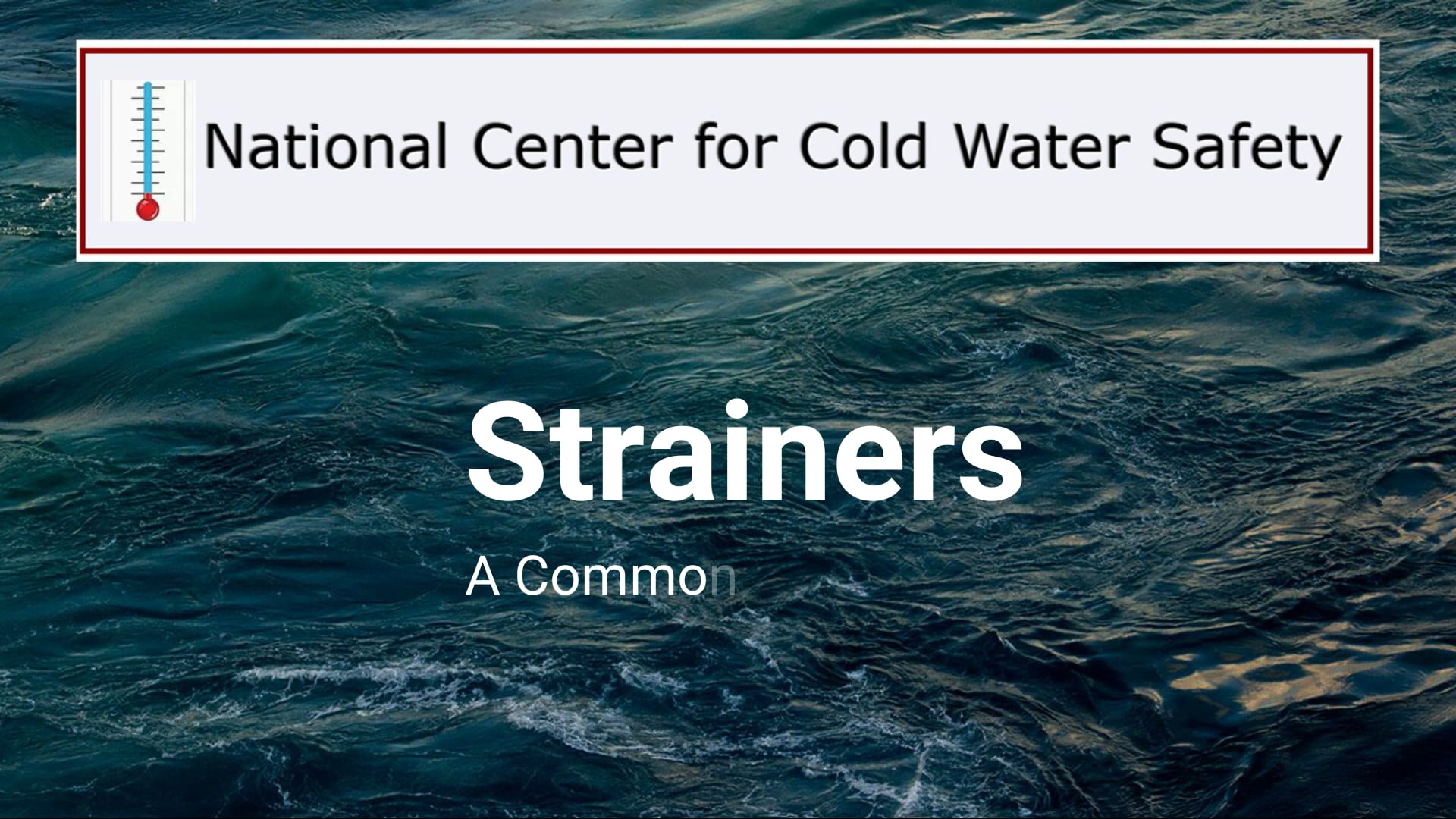 Video Library cold water safety