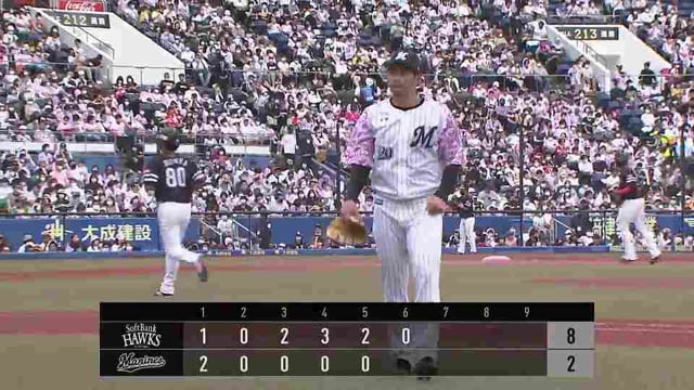 【6回表】マリーンズ・東條大樹 無失点に抑え、リリーフの仕事を果たす!! 2022年5月8日 千葉ロッテマリーンズ 対 福岡ソフトバンクホークス