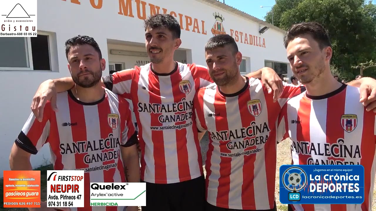 LUQUE, IVÁN, MIR y LAMANA (Jugadores Ontiñena) CD Estadilla 1-2 CF Ontiñena / J 31 / 1ª Regional Gr 2