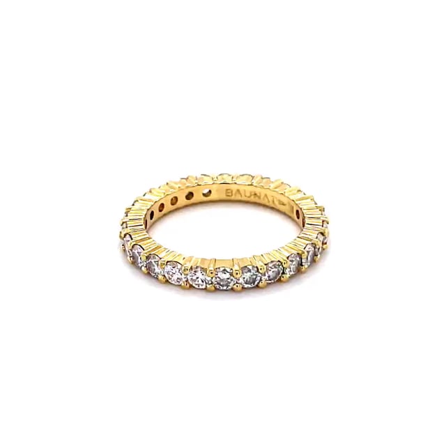 1.56 carat diamond eternity ring in yellow gold