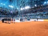 Serpentinas azules final femenina Mutua Madrid Open Mayo 2022 - Jabeur