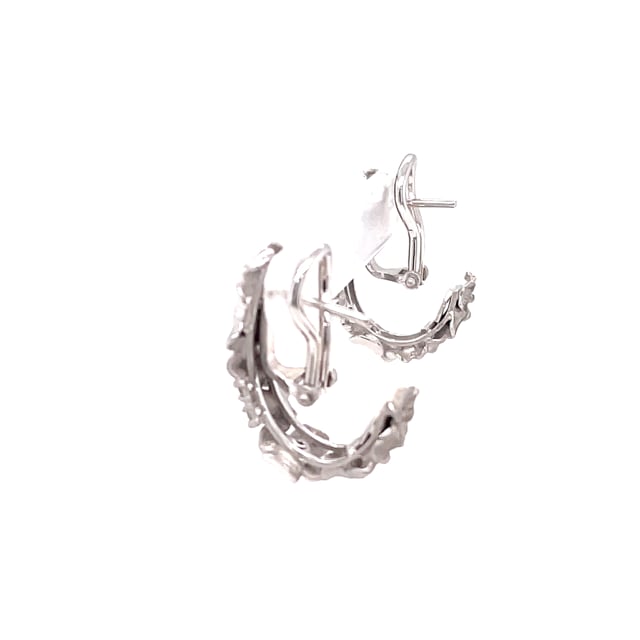 0.50 carat diamond design floral earrings in white gold