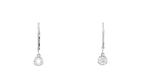 70 ct. t.w. Bezel-Set Diamond Drop Earrings in Platinum