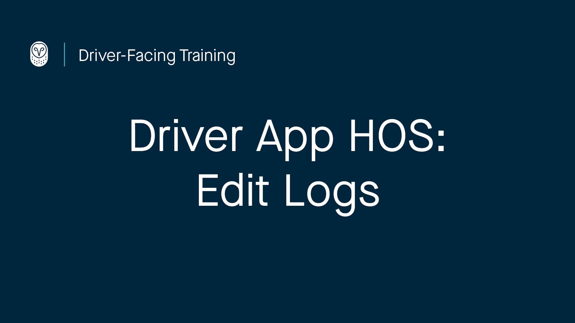Samsara Driver App HOS: Edit Logs