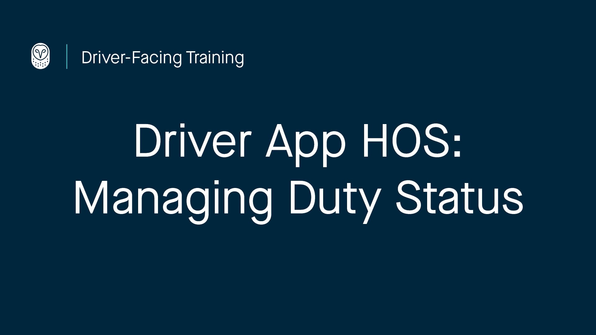 Samsara Driver App HOS: Managing Duty Status