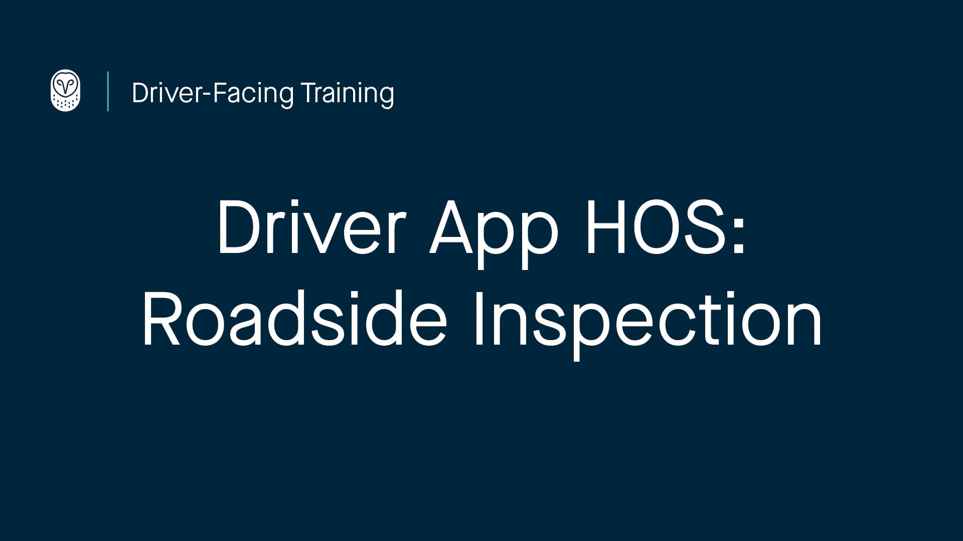 Samsara Driver App HOS: Roadside Inspection