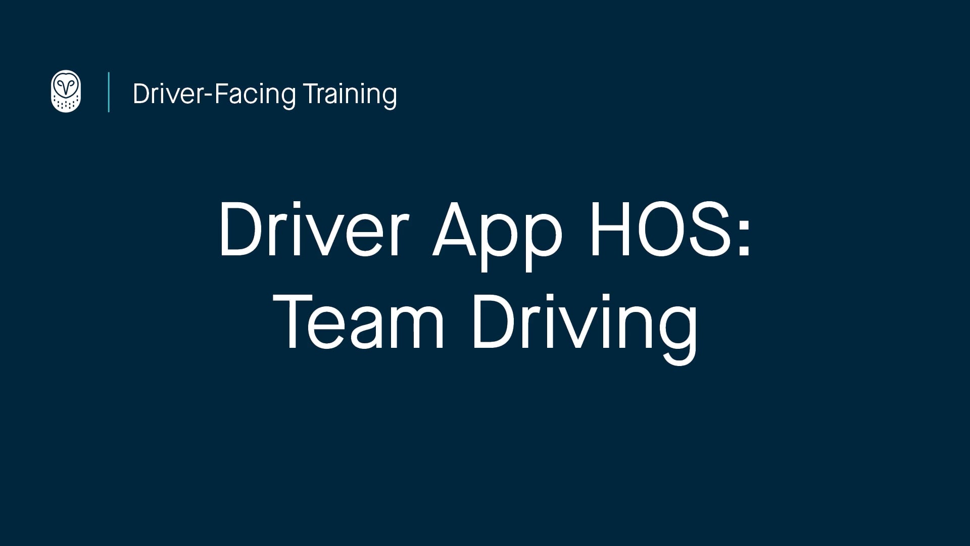 Samsara Driver App HOS: Team Driving