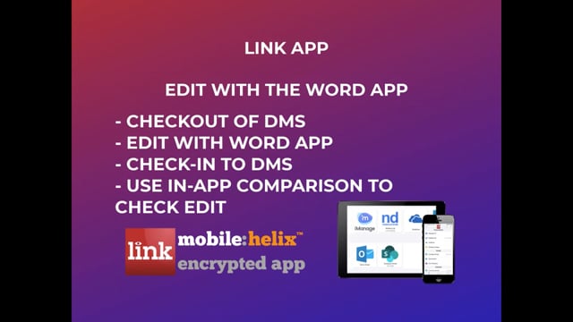 LINK: Edit with the Word App 3:25