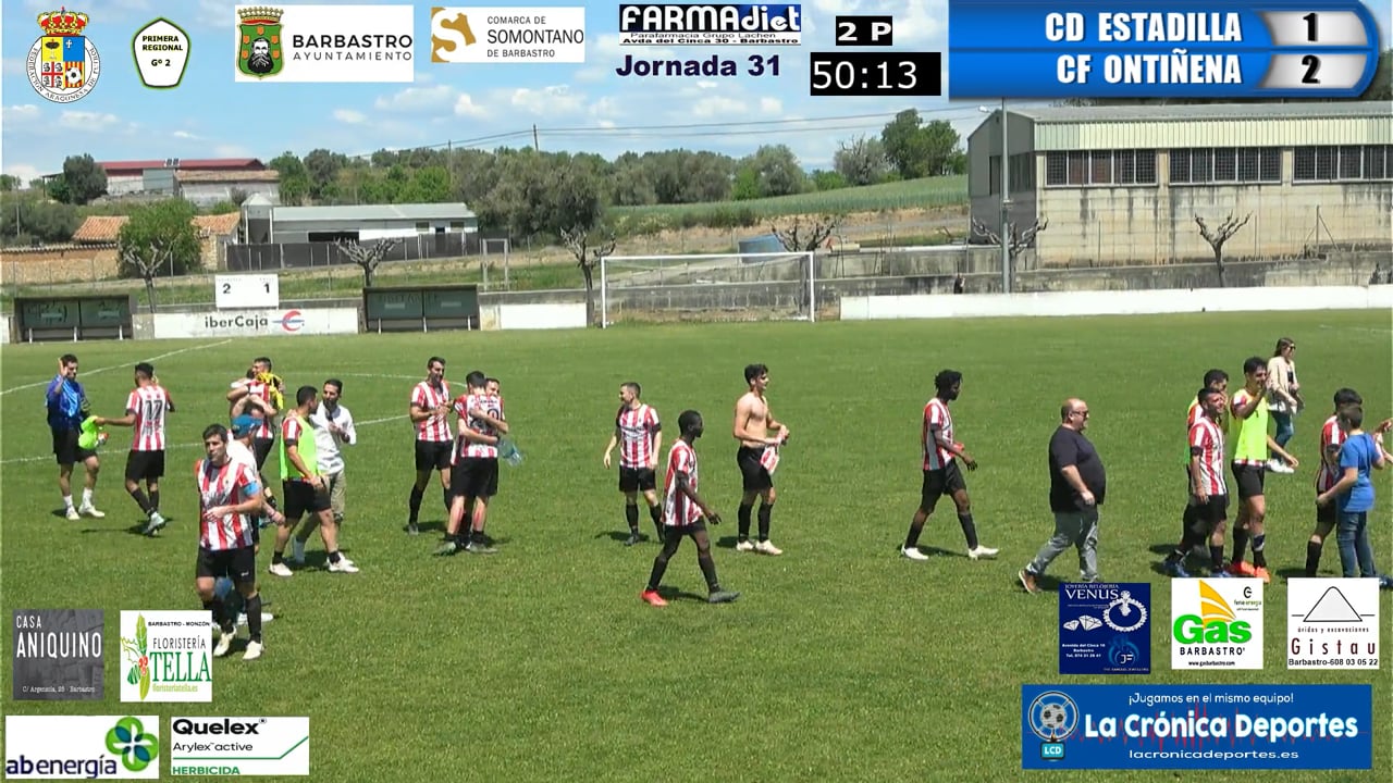 (RESUMEN y GOLES) CD Estadilla 1-2 CF Ontiñena / J 31 / 1ª Regional Gr 2 / El CF Ontiñena asciende a 1ª Regional 08.05.2022