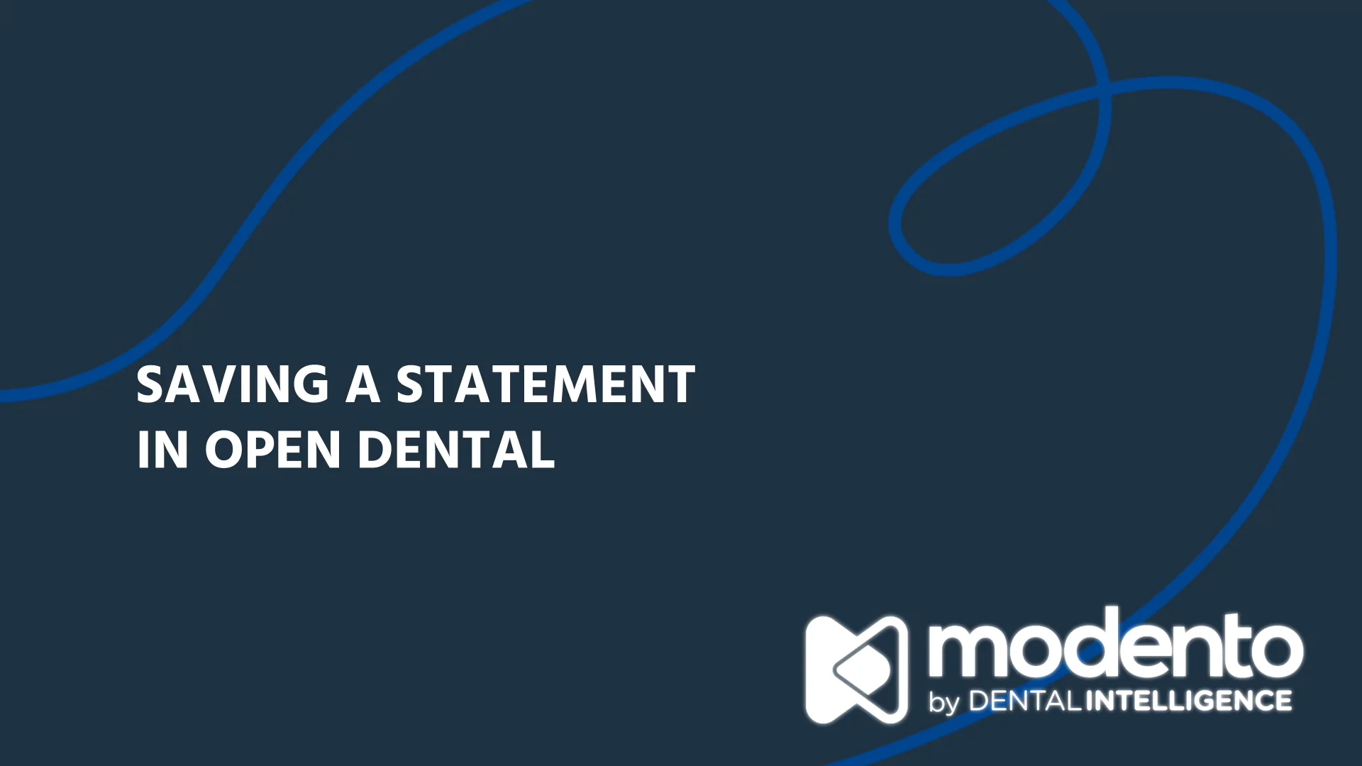 6 Modento Payments - Saving a Statement in Open Dental on Vimeo