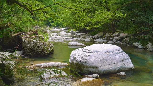 White Rocks of the Khosta River - 4K Nature Relax Video