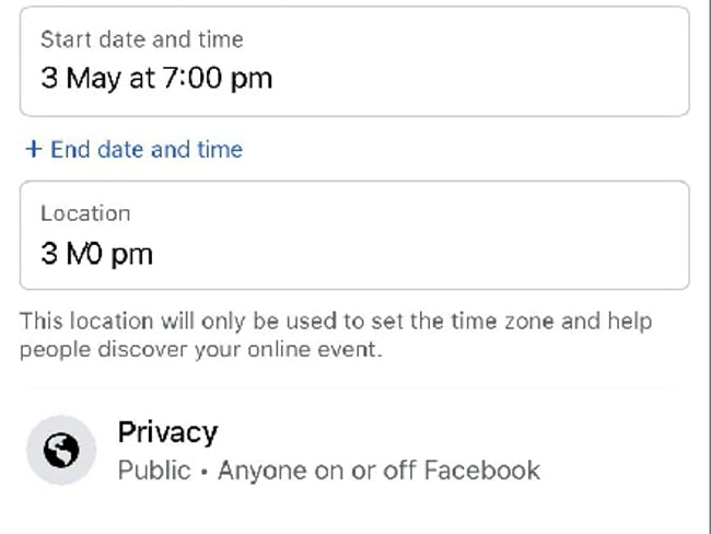 Neue Planen Funktion für FB Events