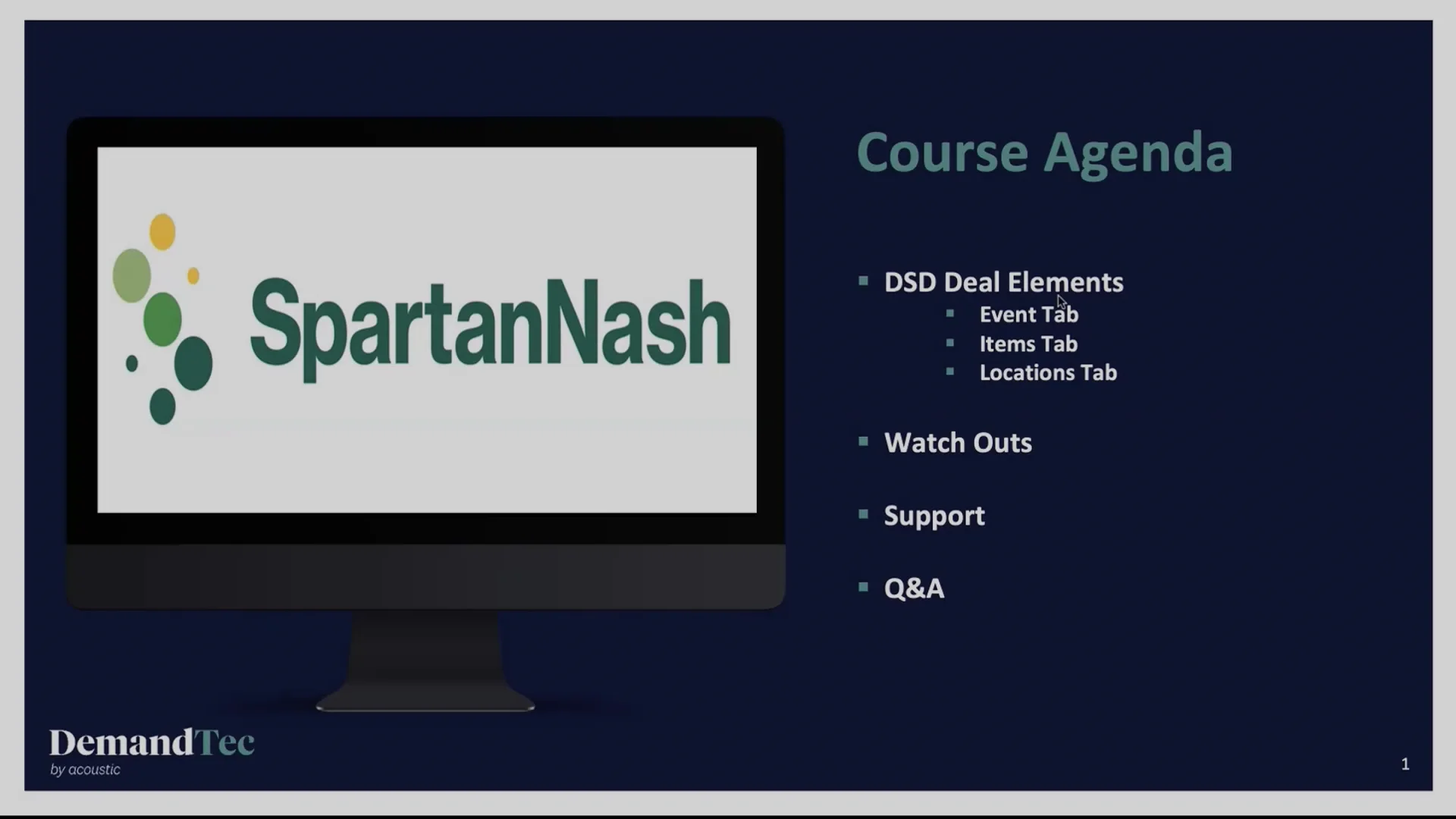 SpartanNash DSD Specifics and Watch Outs on Vimeo