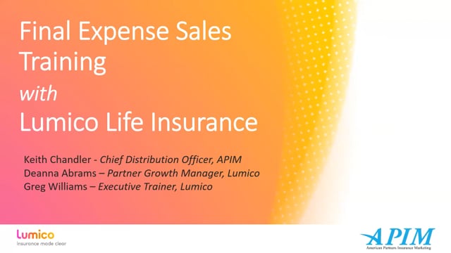 Lumico Final Expense Sales Training