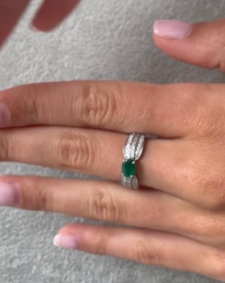 Video: Anelli Oro Smeraldo diamanti 2.89grs