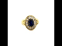 Diamond, Sapphire, 14ct Ring 13370-8157