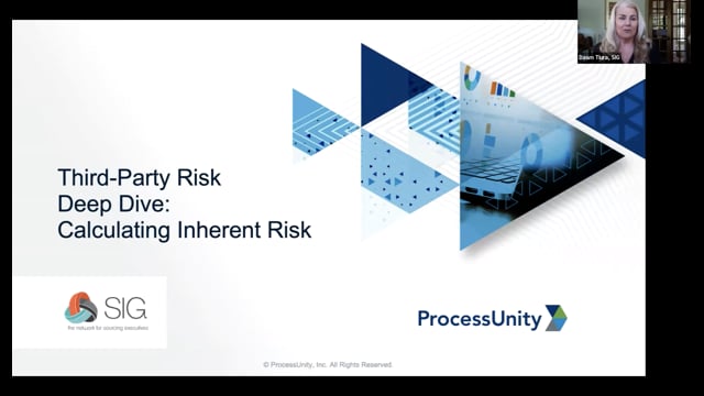 Third-Party Risk Deep Dive: Calculating Inherent Risk, by Process Unity | 5.10.2022