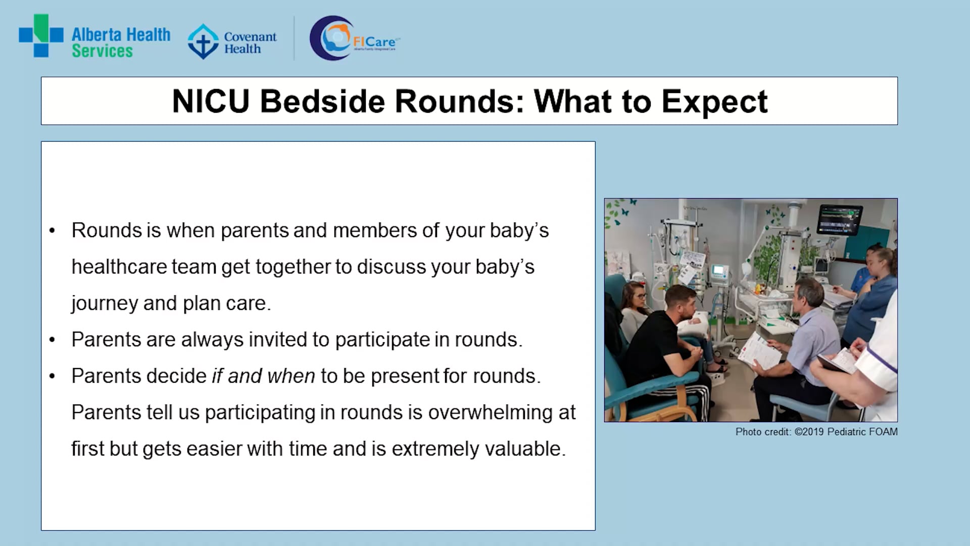 FICare_NICU Bedside Rounds.mp4 on Vimeo