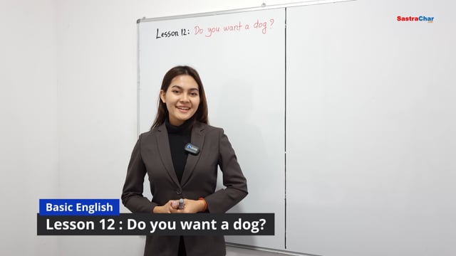 ⁣Lesson 12 : Do you want a dog?