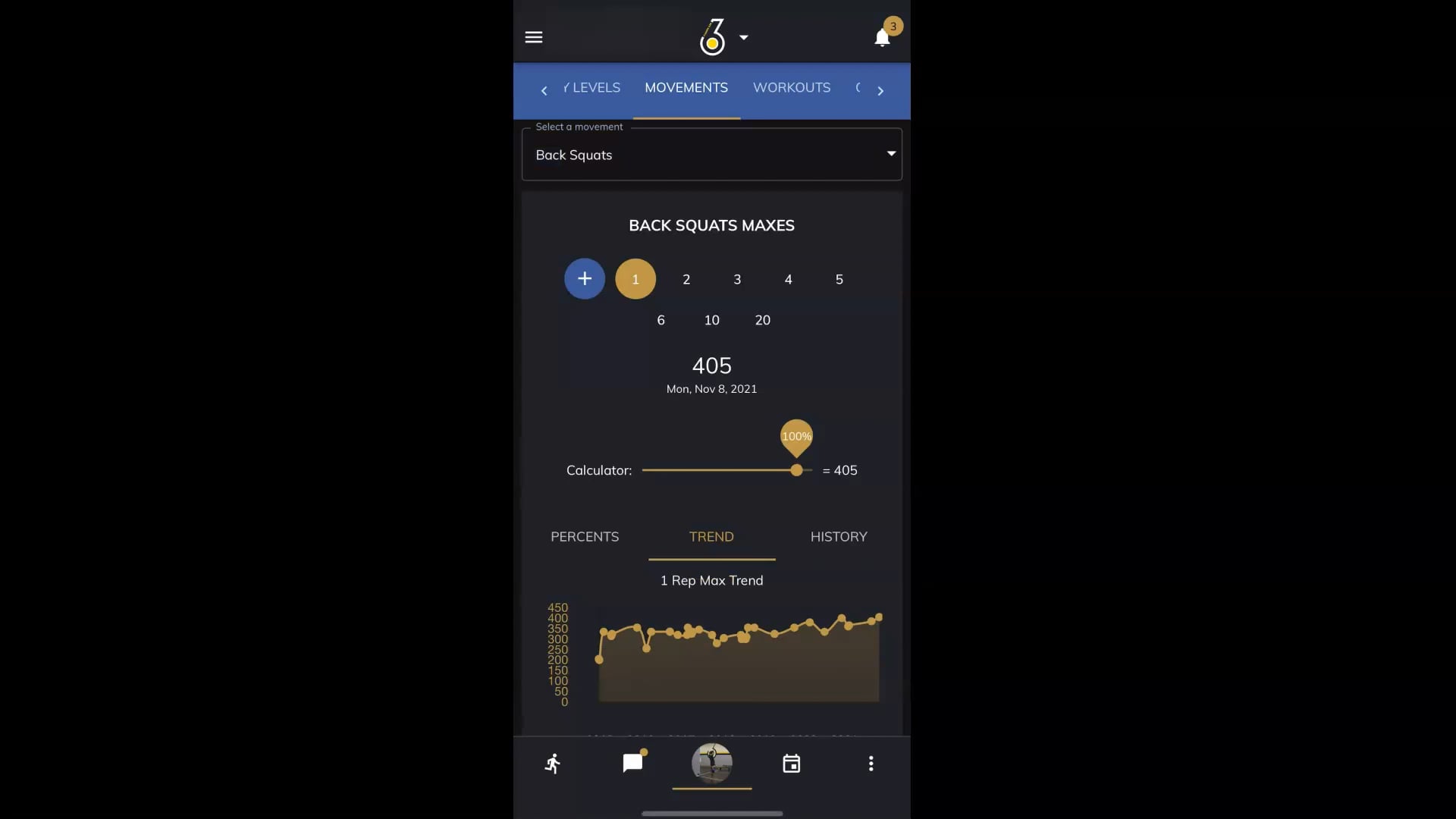 Workout and Lifting History