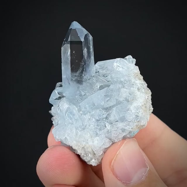 Celestine gem crystal