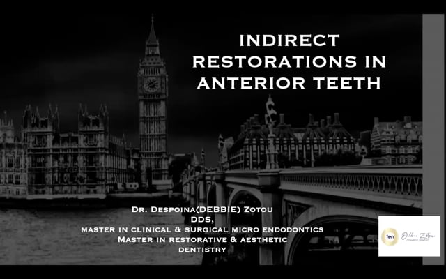 Indirect restorations in anterior teeth.