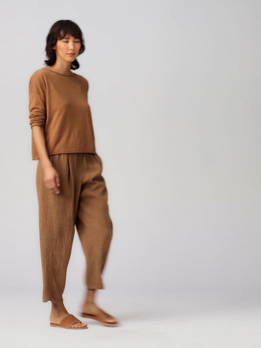 Organic Linen Cotton Jersey Box-Top | EILEEN FISHER Organic Linen Cotton Jersey Box-Top | EILEEN FISHER
