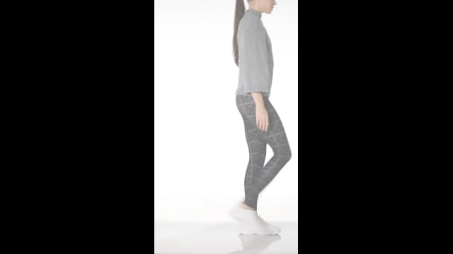 Vídeo do produto Legging Lycra Cós Estampada Kilt Noir