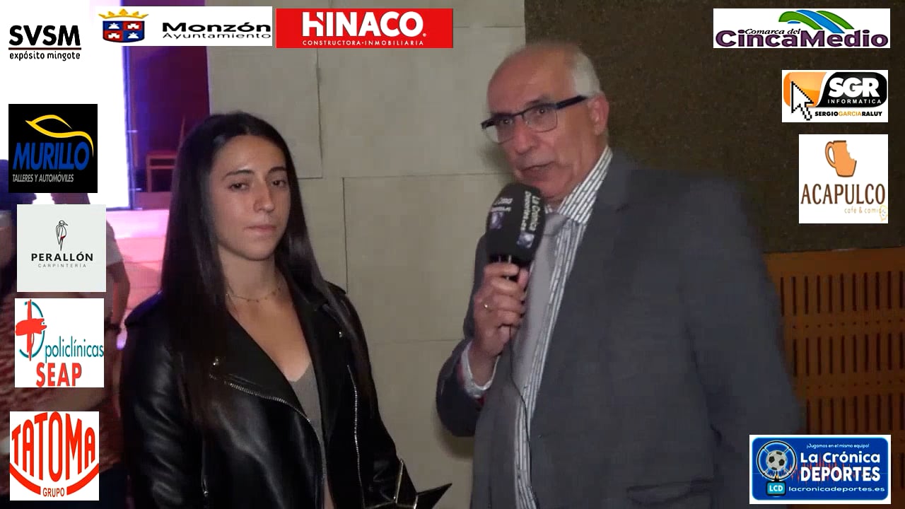 LAURA  PINTIEL,MEJOR  DEPORTISTA  FEMENINA EN LOS XXXII  PREMIOS DEL DEPORTE DE MONZÓN