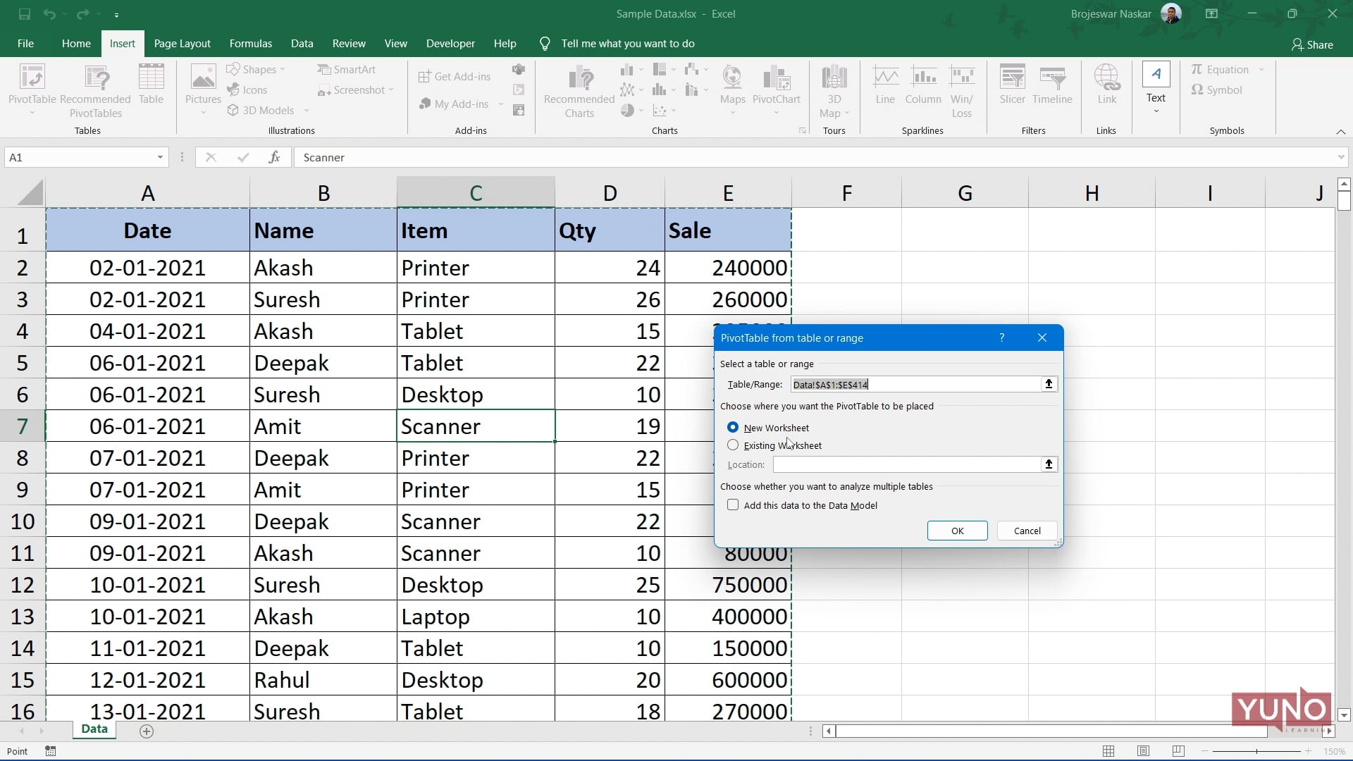 Excel: Making of Dashboard (Part 1)