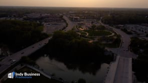 Downtown Noblesville Indiana 4k Stock Drone Footage