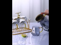 Heat-resistant Glass Kettle Cool Teapot Golden Lid