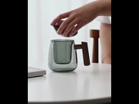 Glass Steep Tea Mug with Infuser and Lid 17 OZ