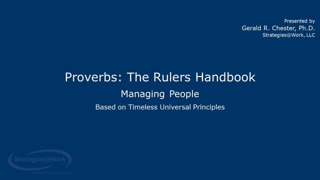Proverbs 26:10 Managing People