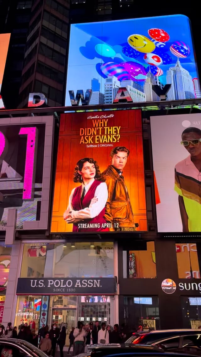 The Billboard being shown in Times Square