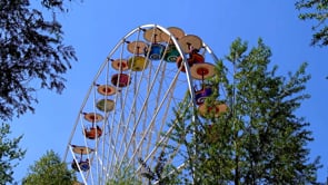 ferris wheel, amusement park, fun