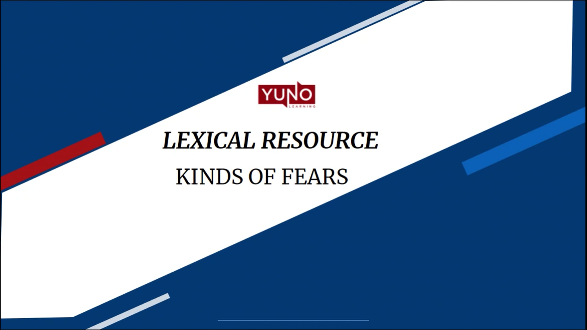 High Vocabulary to express Fear in IELTS Speaking