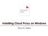 Installing Cloud Proxy on Windows