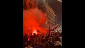 I tifosi della Sampdoria organizzano il funerale del Genoa