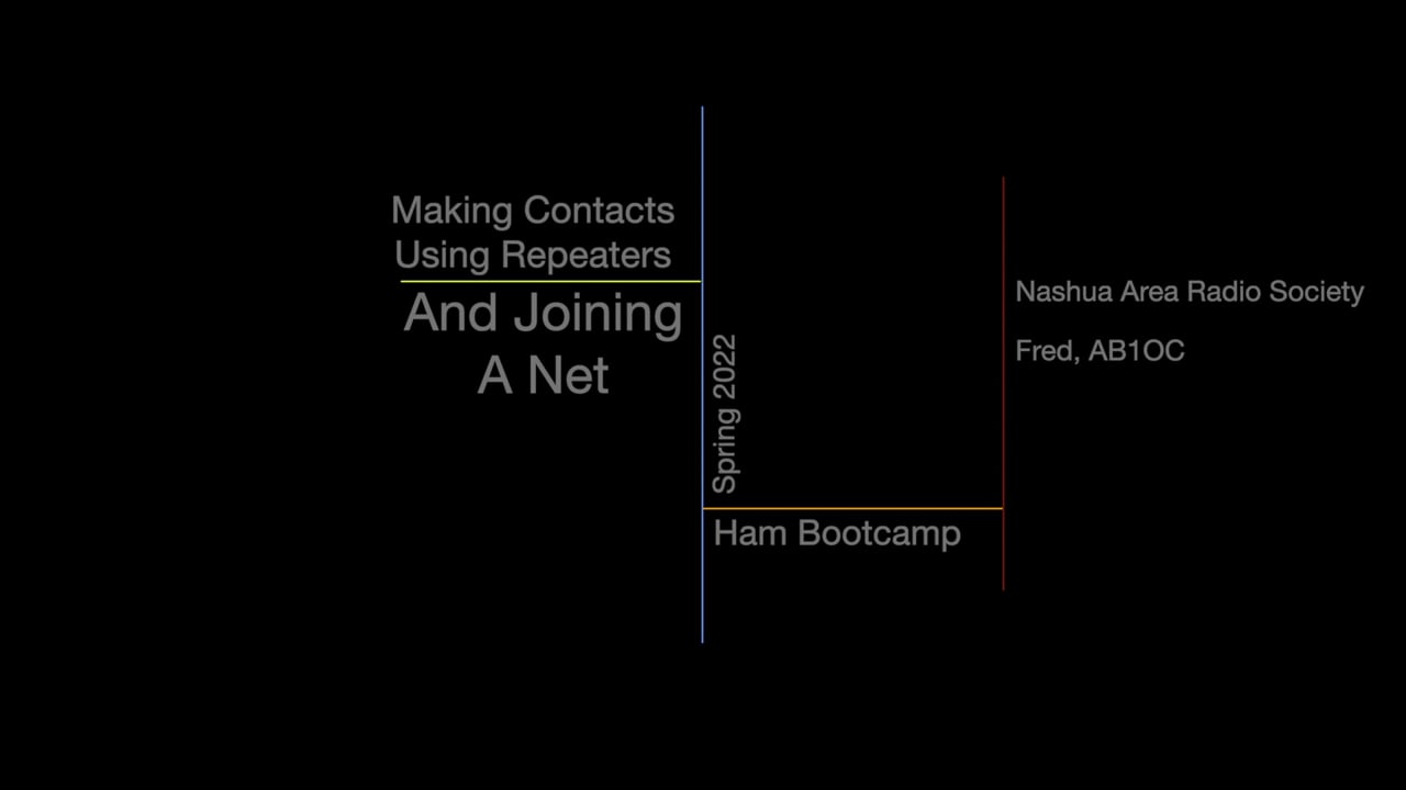 Making Contacts with Repeaters and Joining a Net