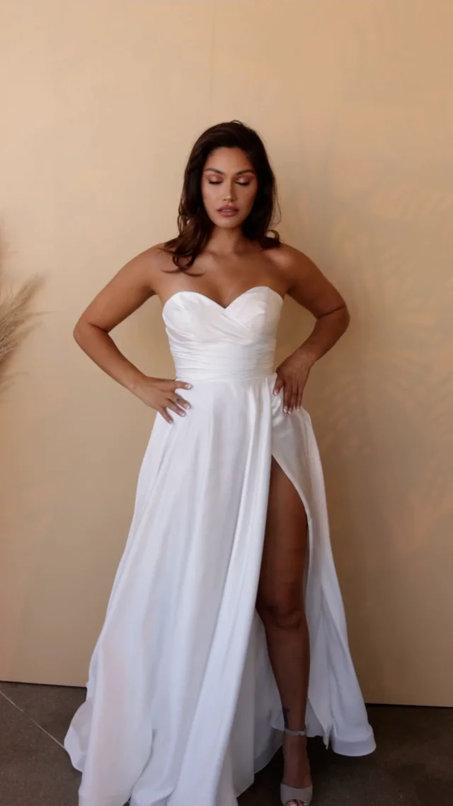 Satin Strapless Bridal Ball Gown – Tux-USA
