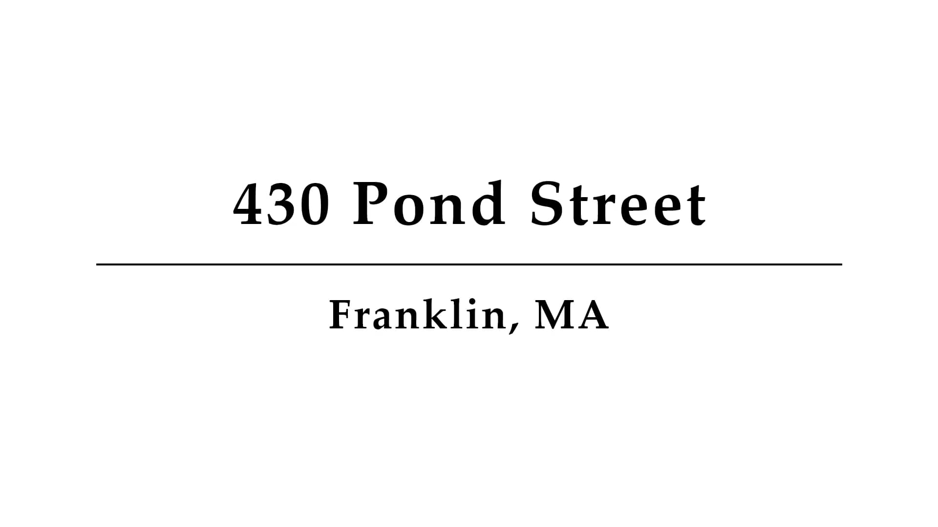 430 Pond Street, Franklin, MA Presented by Morrell.mp4 on Vimeo