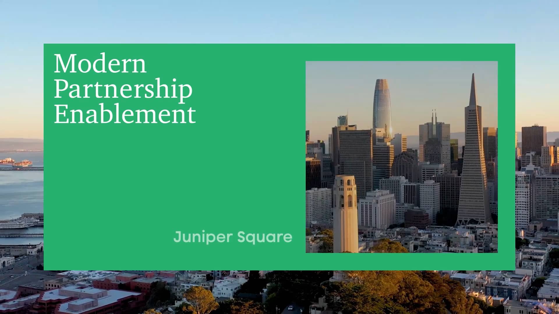 Juniper Square Partnership Enablement on Vimeo