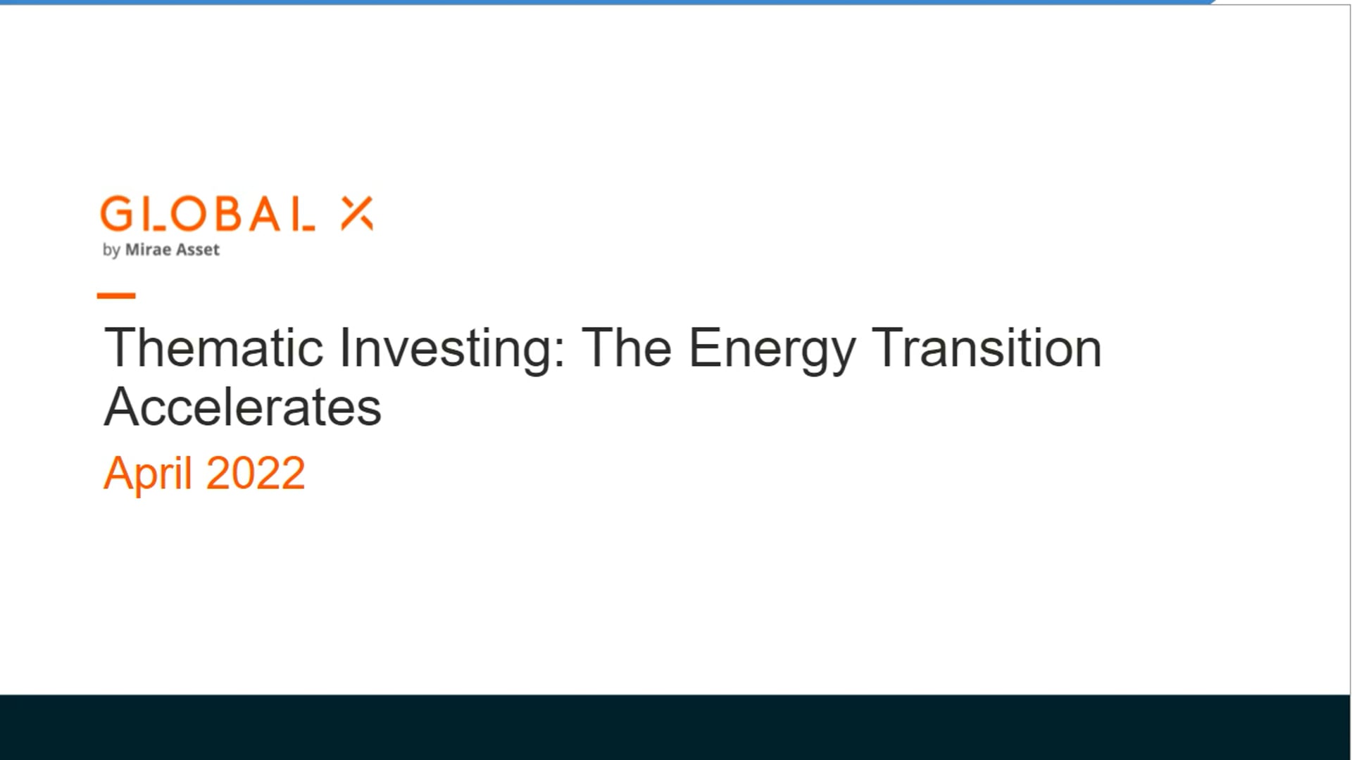 Thematic Investing: The Energy Transition Accelerates