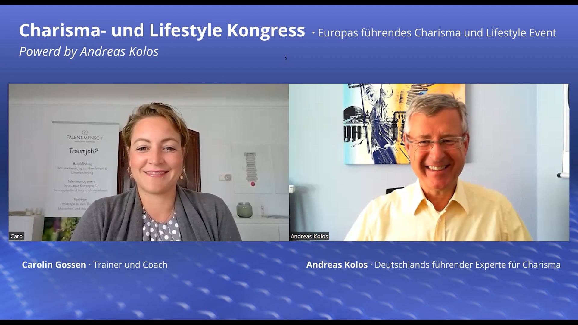 Carolin Gossen und Andreas Kolos im Charisma Kongress.mp4 on Vimeo